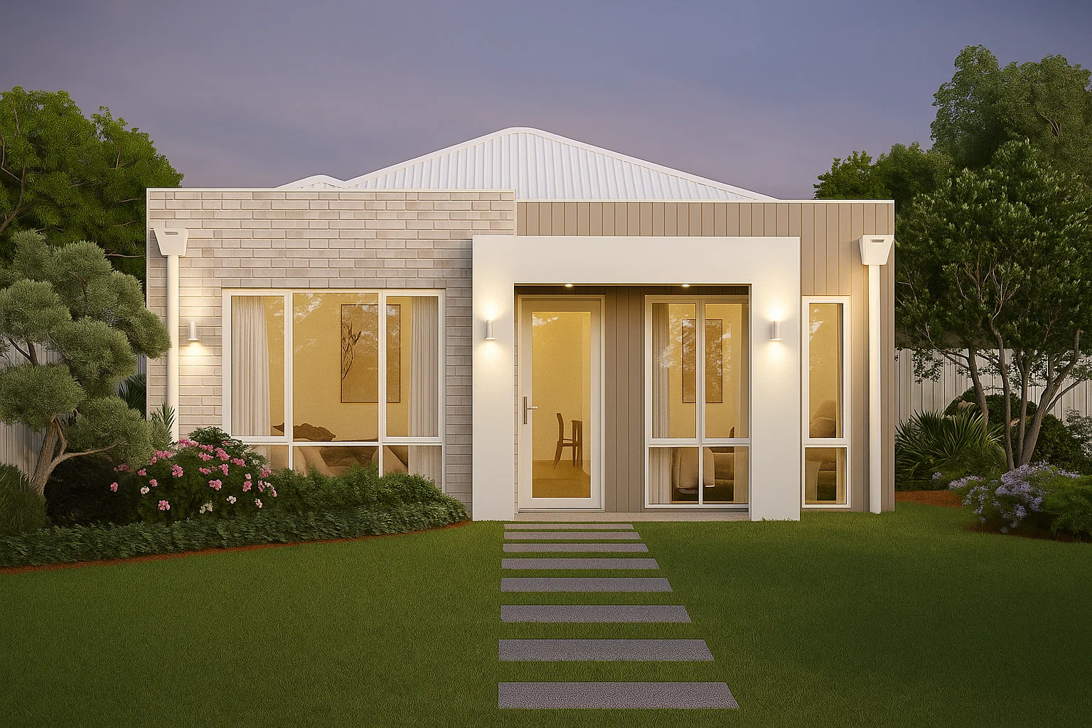 7.5m wide lot design viewed from the street