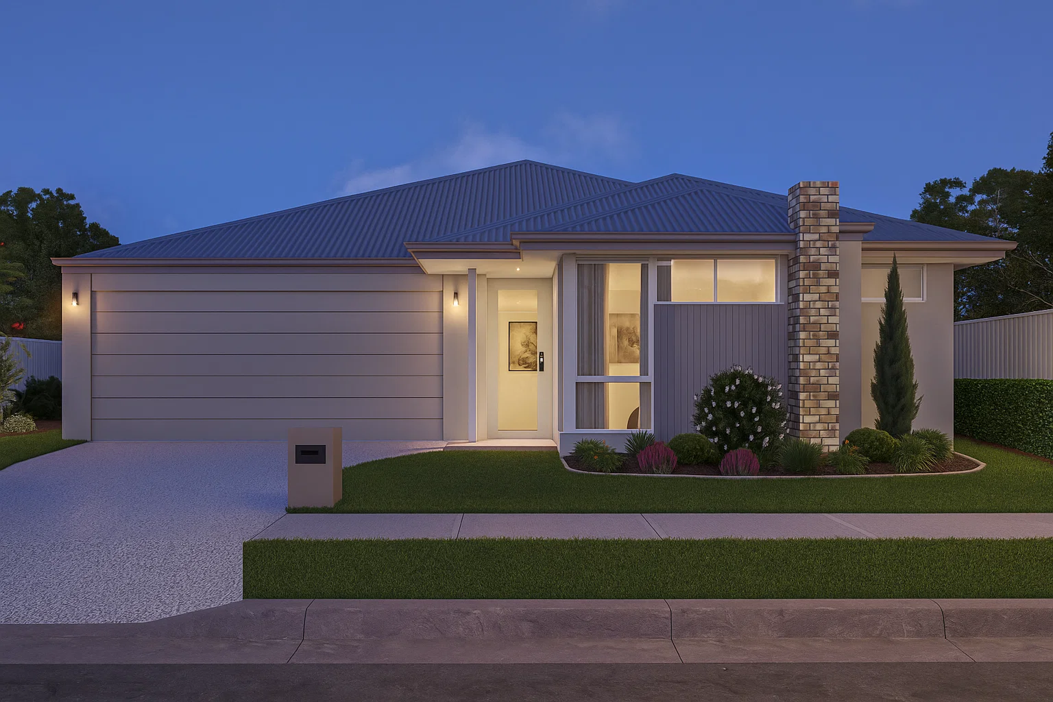 15m wide lot viewed from the street
