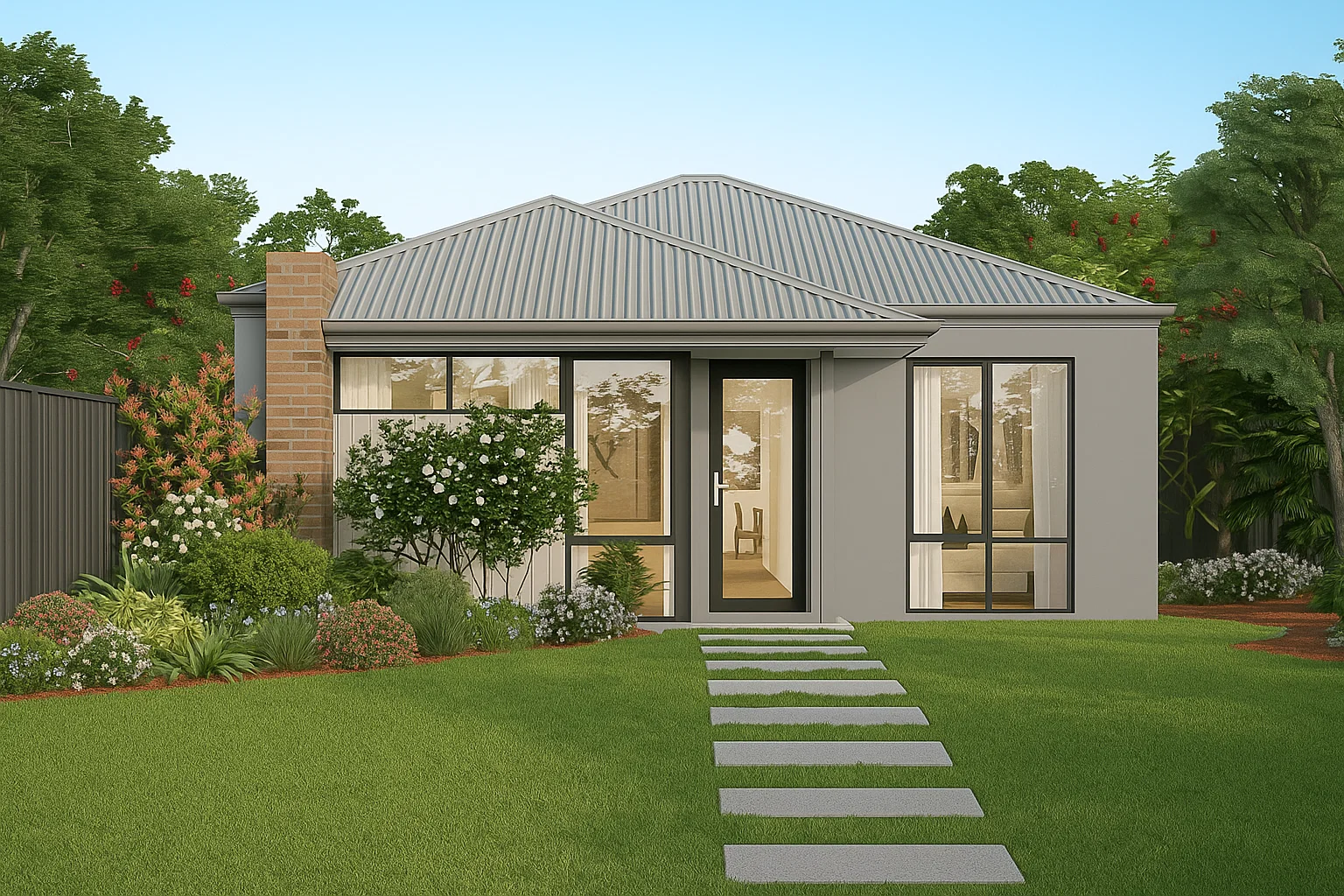 7.5m wide lot design viewed from the street