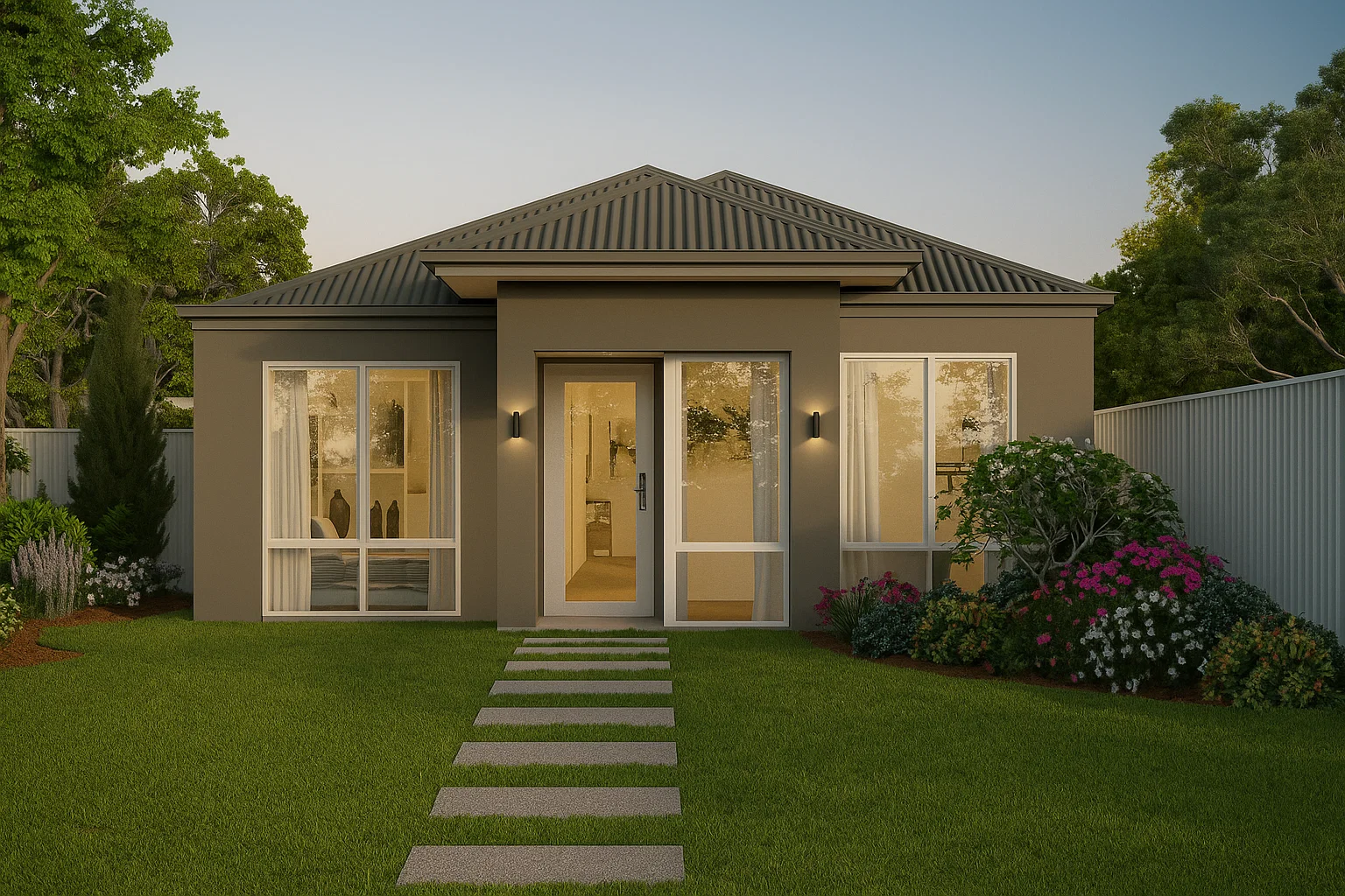 7.5m wide lot design viewed from the street