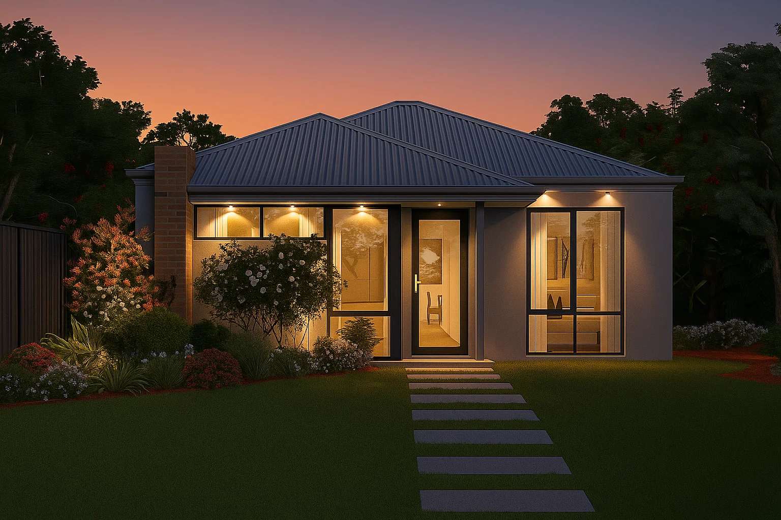 7.5m wide lot design viewed from the street