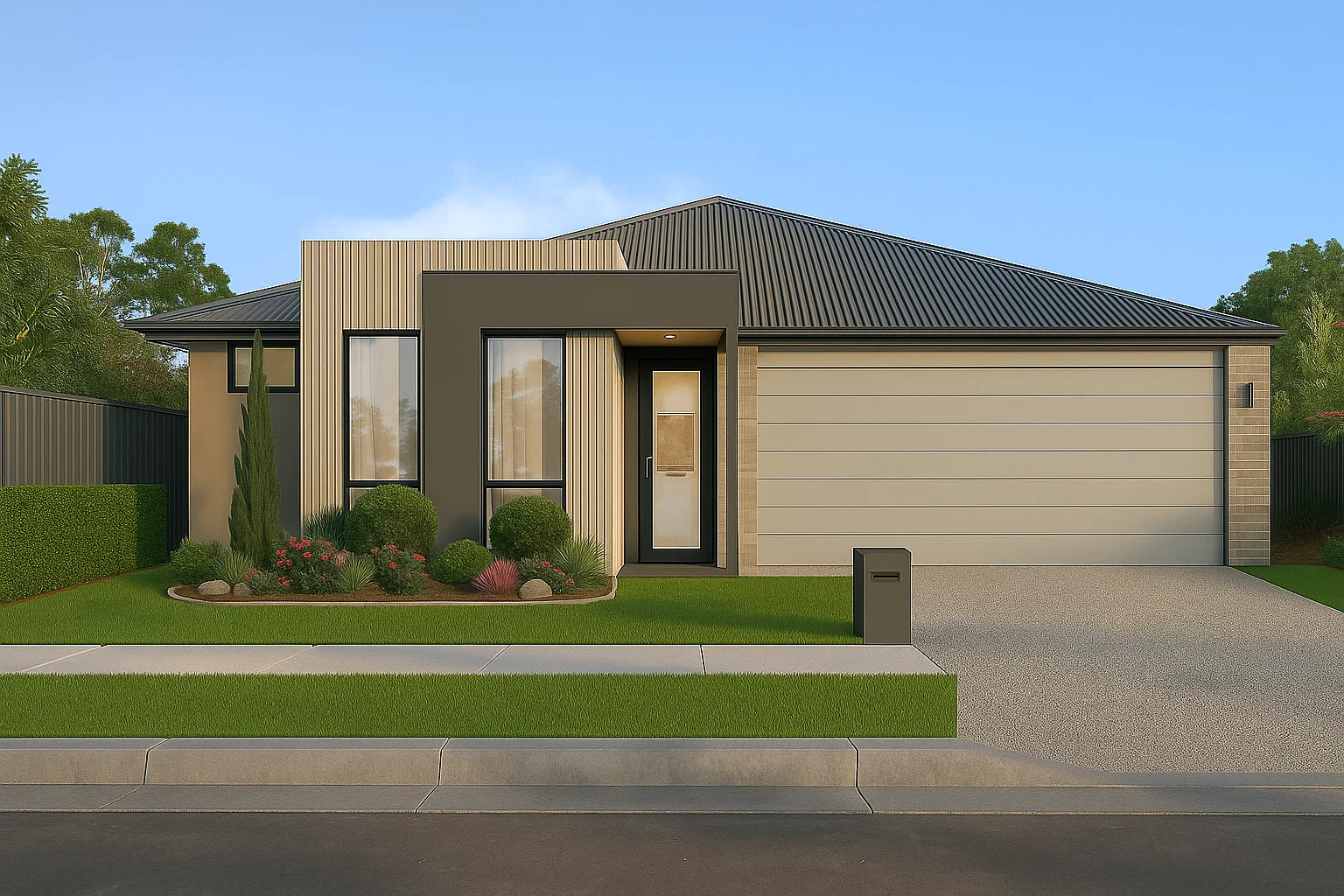 12.5m wide lot viewed from the street