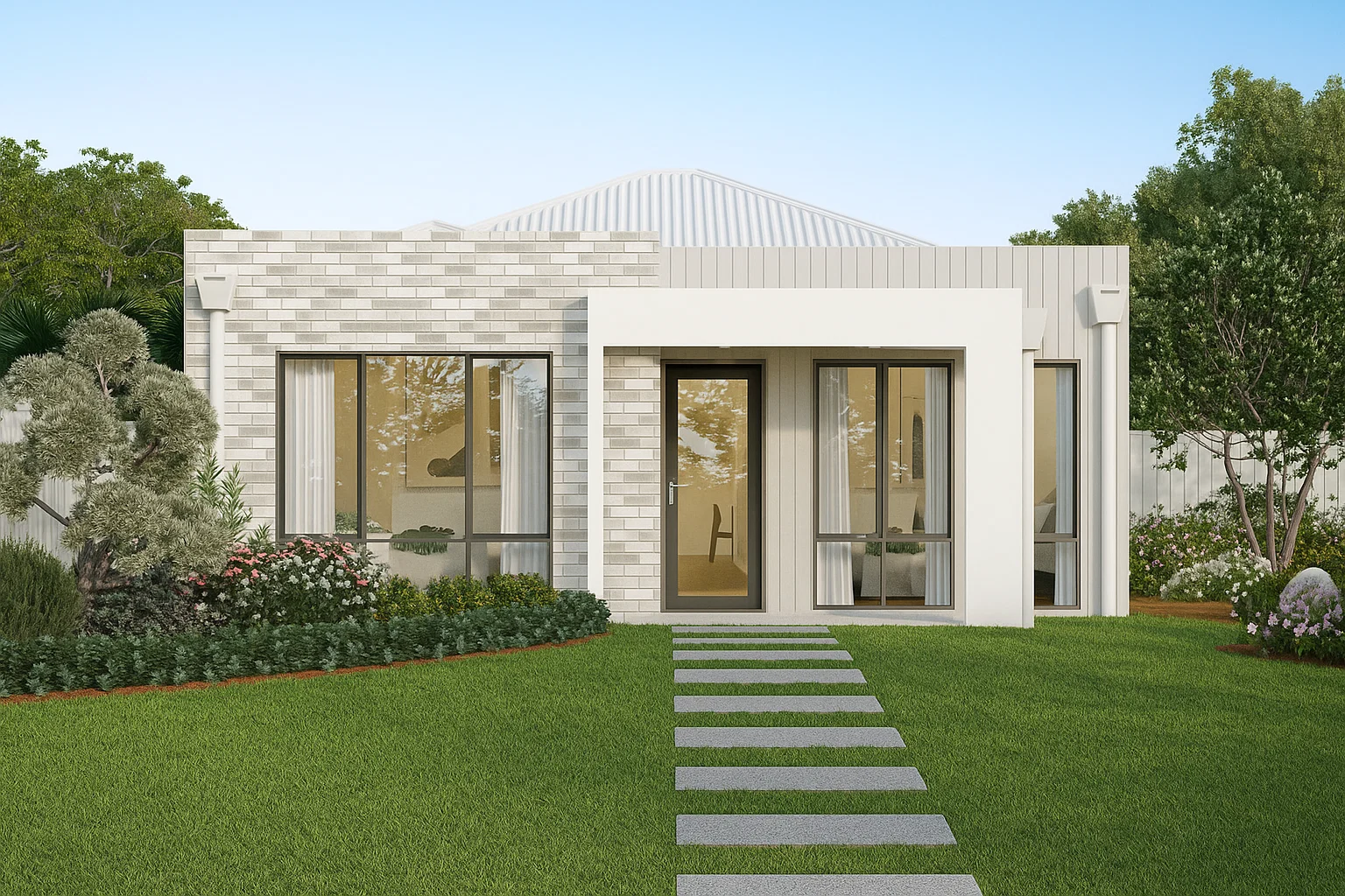 7.5m wide lot design viewed from the street