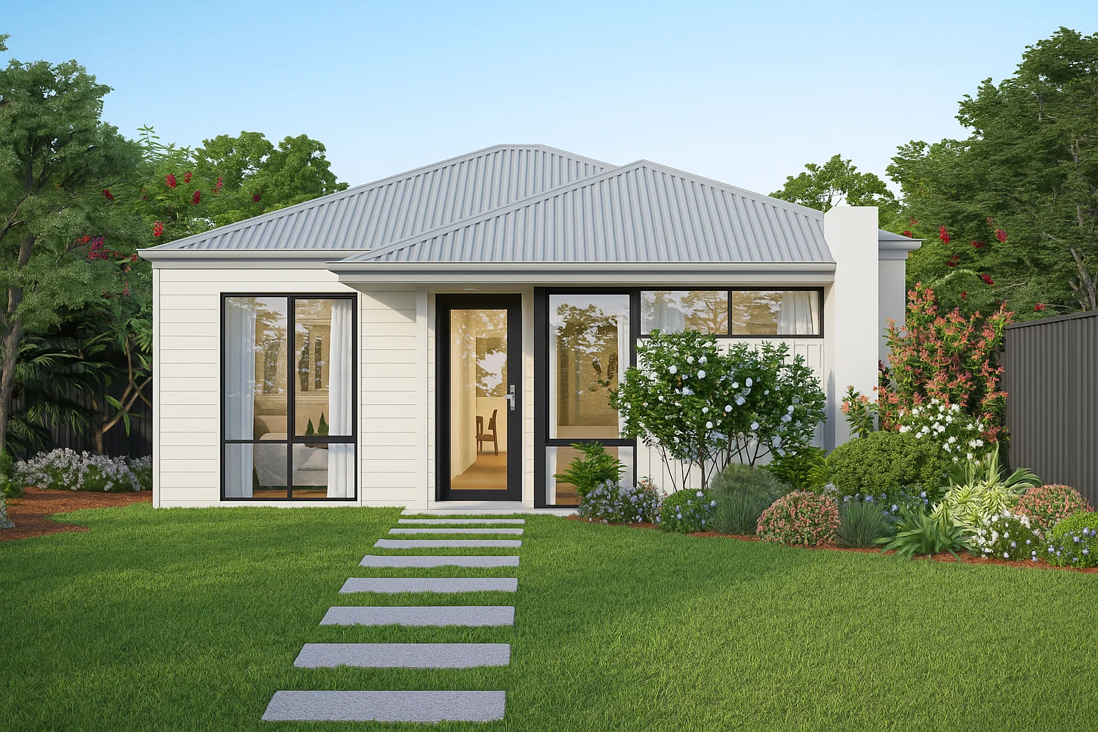 7.5m wide lot design viewed from the street
