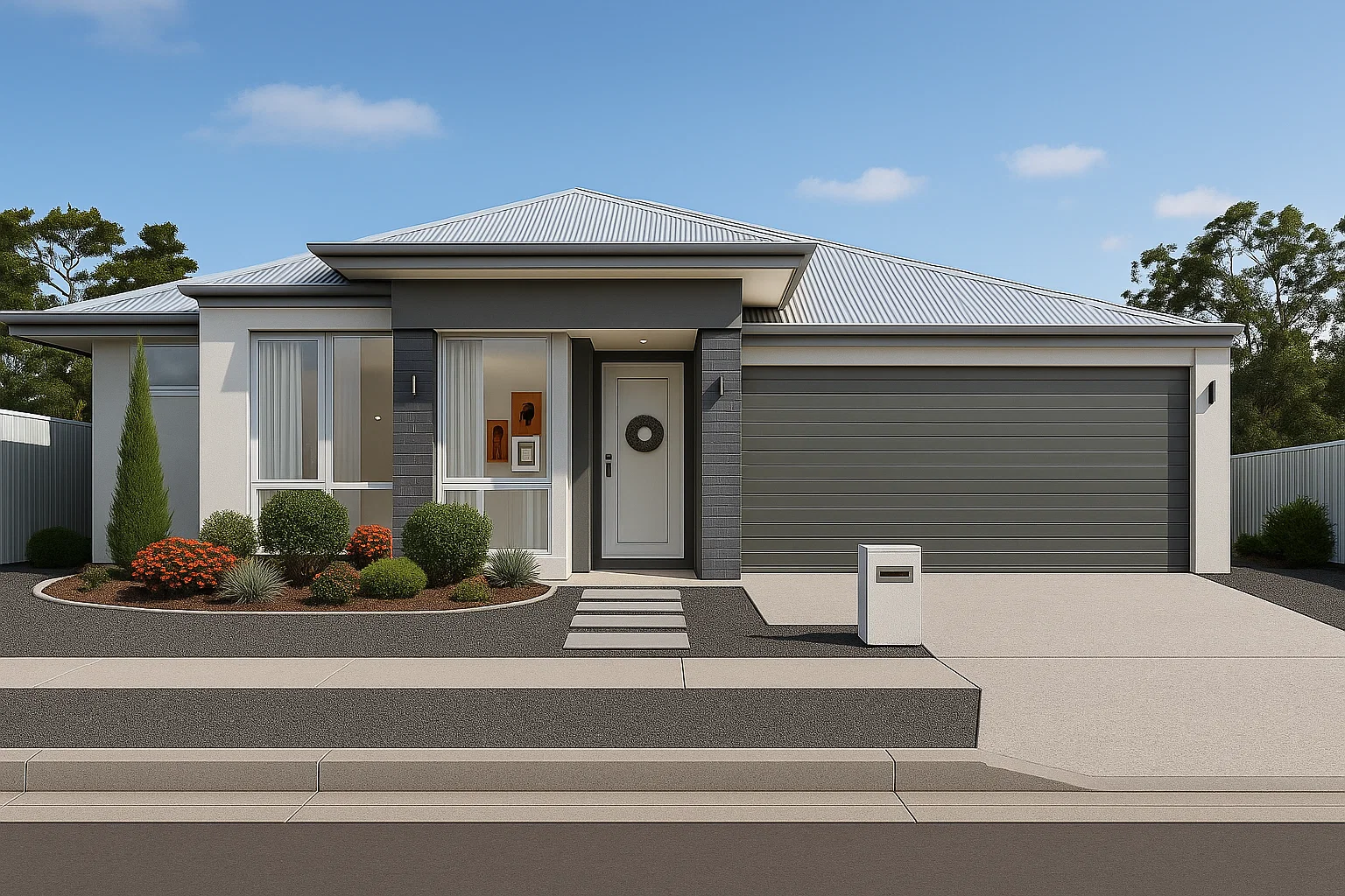 10.5m wide lot viewed from the street