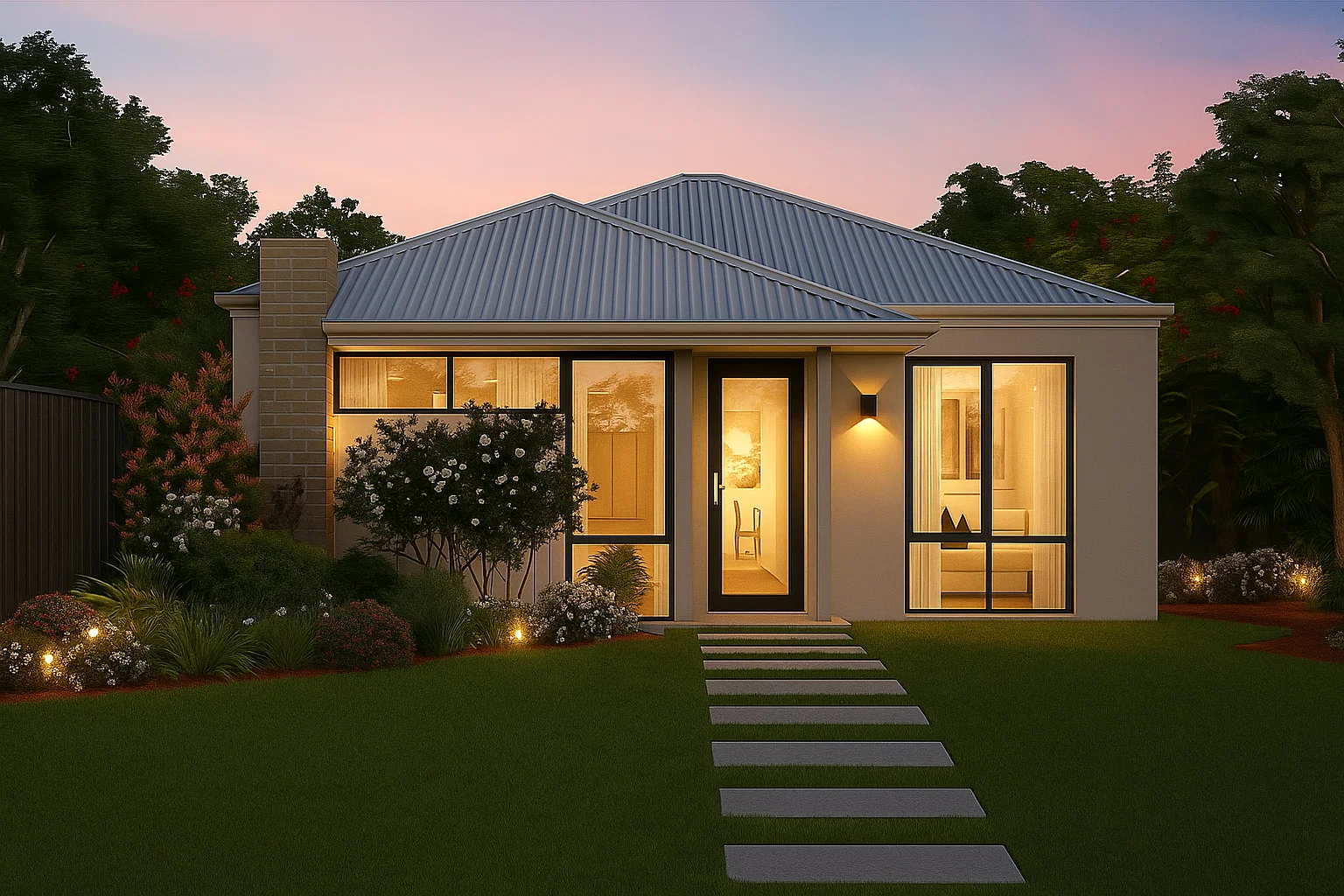 7.5m wide lot design viewed from the street